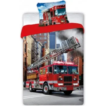 Bavlnené posteľné obliečky Požárnické auto