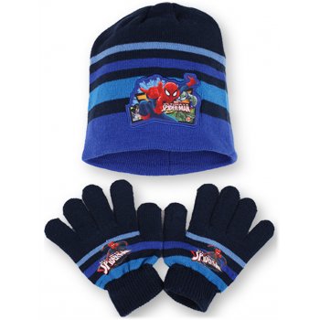 Chlapčenská čiapka + prstové rukavice pre menšie deti Spiderman