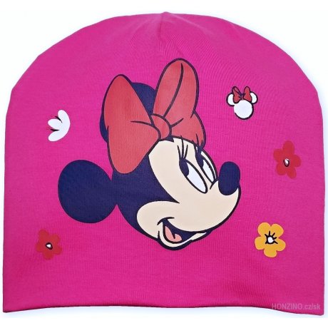 Dievčenská jarná / jesenná čiapka Minnie Mouse - Disney - tm. ružová