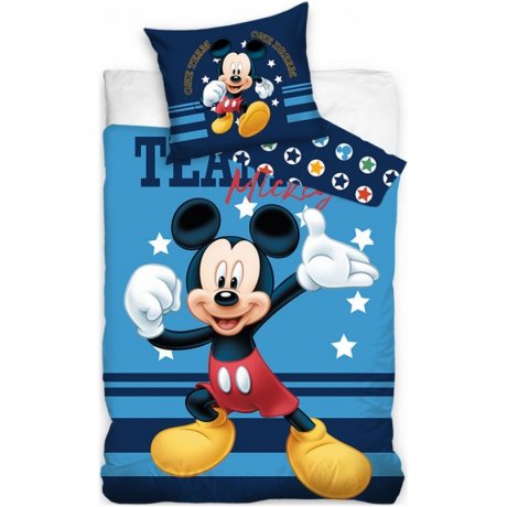 Bavlnené posteľné obliečky Mickey Mouse - One team