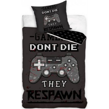 Bavlnené posteľné obliečky Gamer don't die