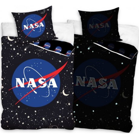 Bavlnené posteľné obliečky NASA - so svietiacim efektom