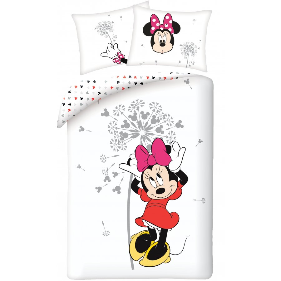 Bavlnené posteľné obliečky Minnie Mouse s púpavou