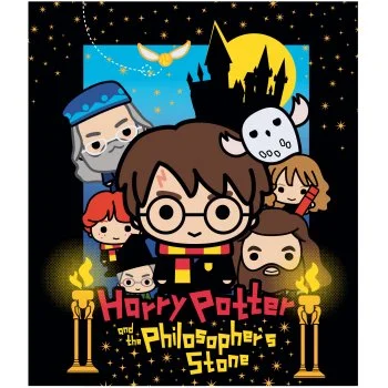 Dětská fleecová deka Harry Potter s přáteli