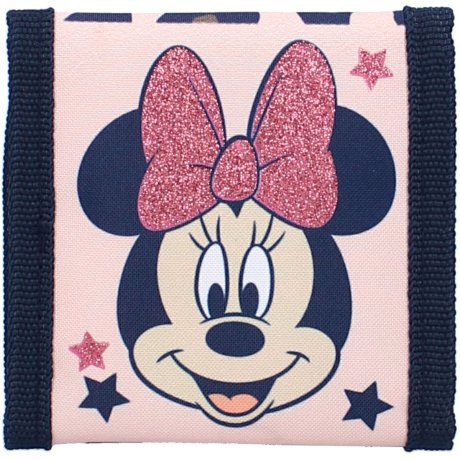 Dievčenská peňaženka Disney - Minnie Mouse s trblietavou mašľou